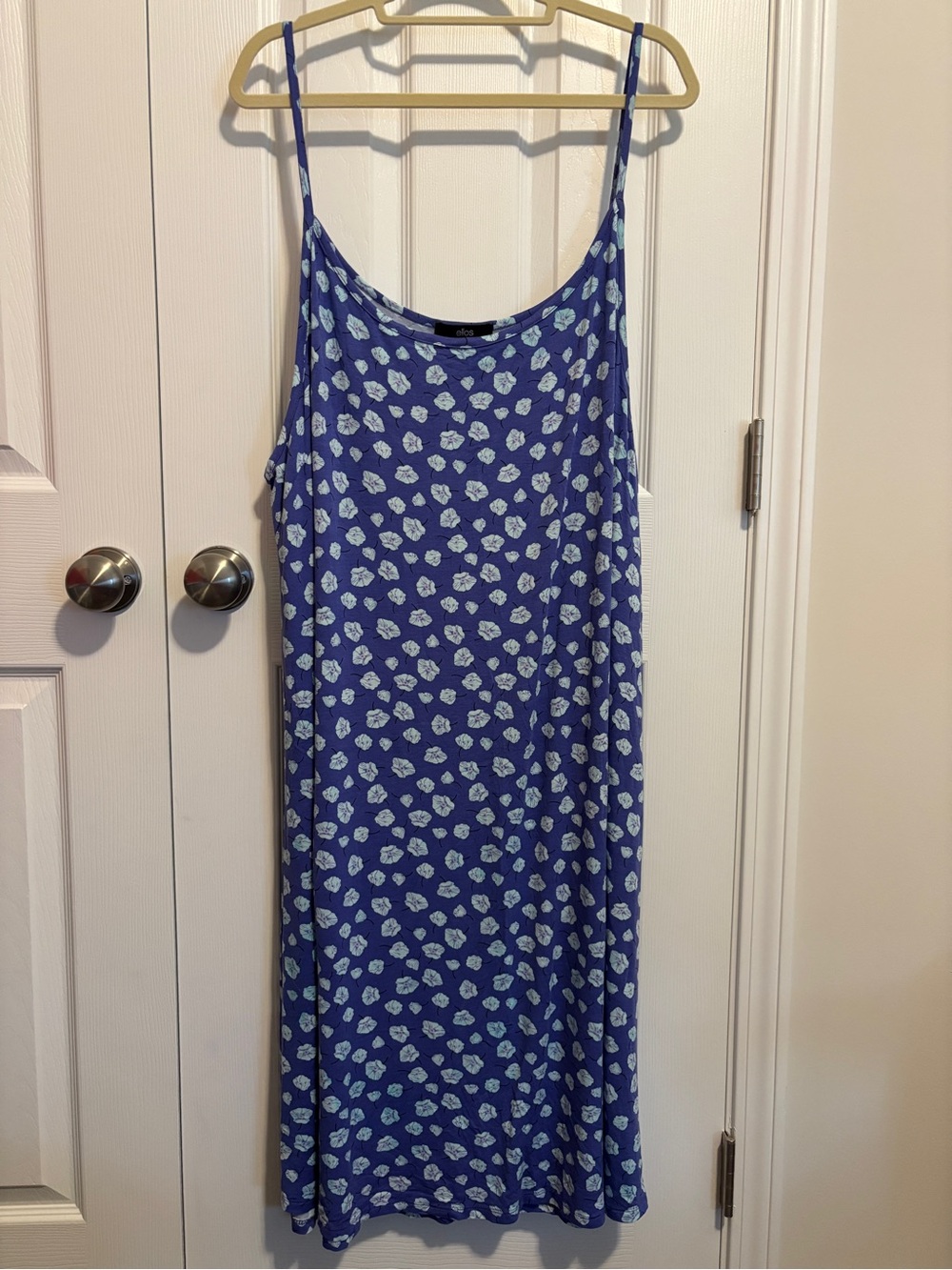 ellos Stretch Jersey Knit  A-line Scoop Neck Tank Dress